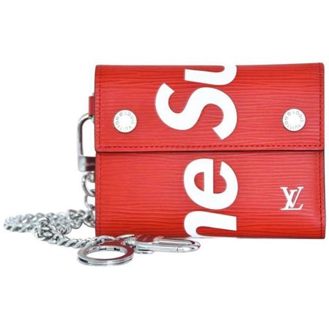 louis vuitton x supreme chain wallet epi red|supreme louis vuitton wallet.